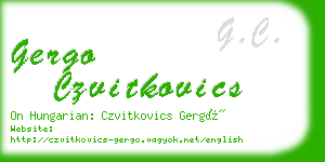 gergo czvitkovics business card